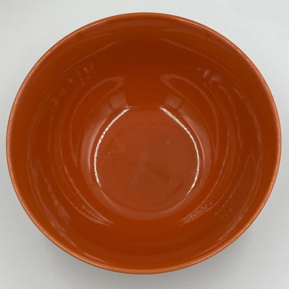 IKEA Cereal Bowls Set of 6 Terracotta Orange Very Good Scandi Stoneware 15199